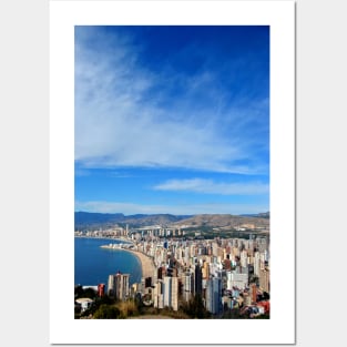 Benidorm Skyline Cityscape Costa Blanca Spain Posters and Art